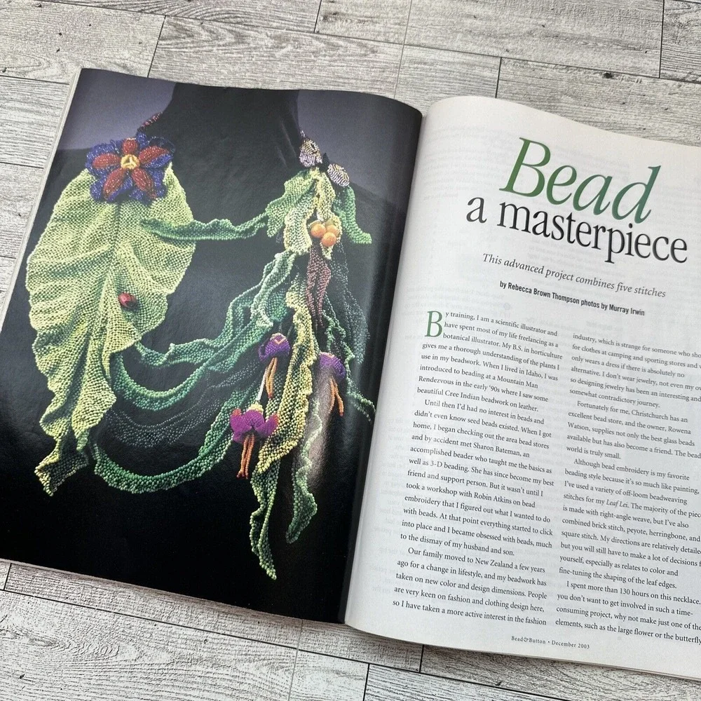 Bead & Button Magazine December 2003 10th Anniversary Jewelry‎ Making Craft
